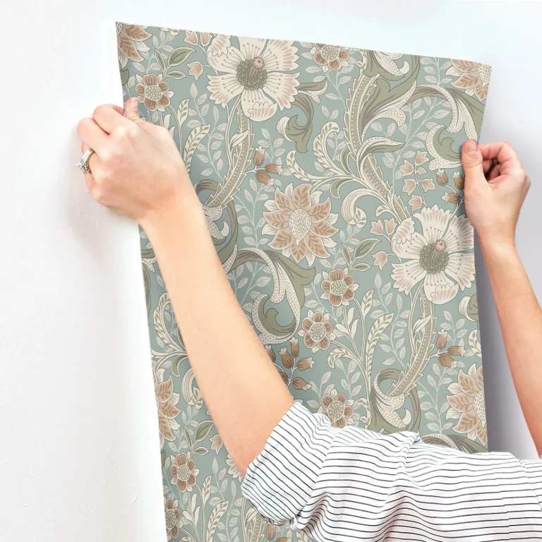 Chesapeake Liora Floral Trail Wallpaper - Aqua — Ảnh 4
