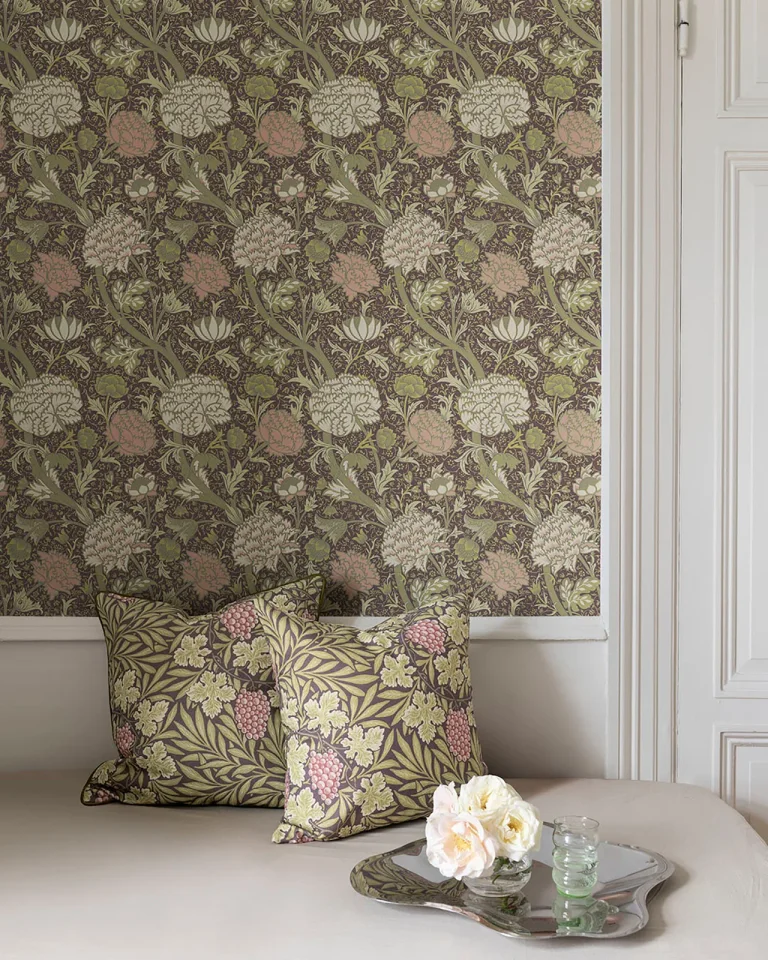 Cray Floral Trail Wallpaper - Plum — Ảnh 3