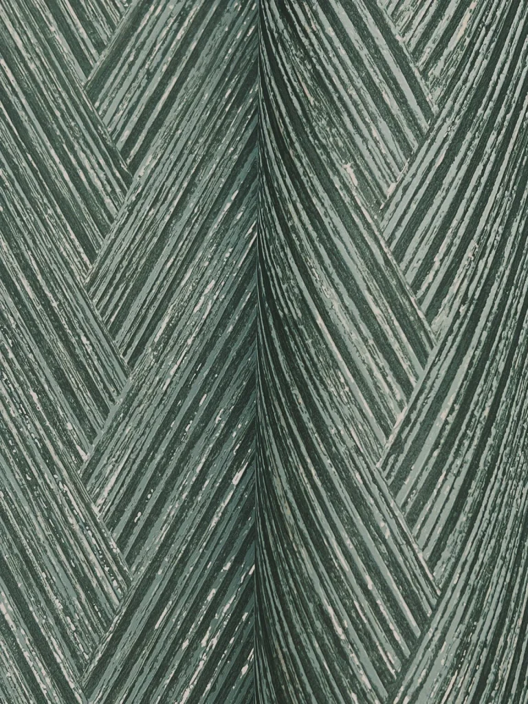 Thatched Chevron Wallpaper - Bottle Green — Ảnh 5