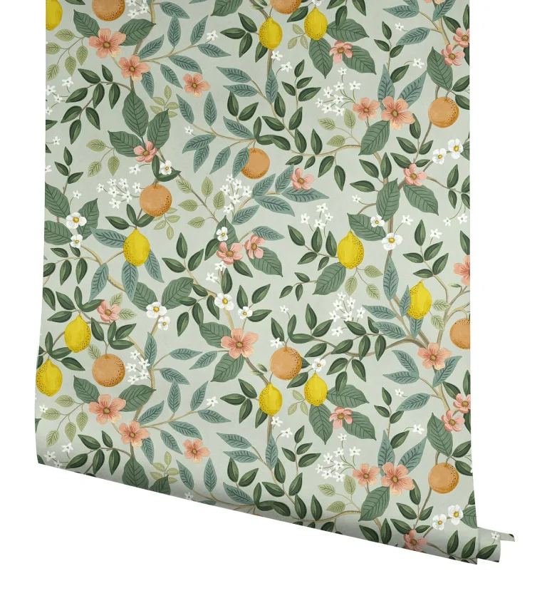Rifle Paper Co. Citrus Grove Peel and Stick Wallpaper - Mint — Ảnh 3