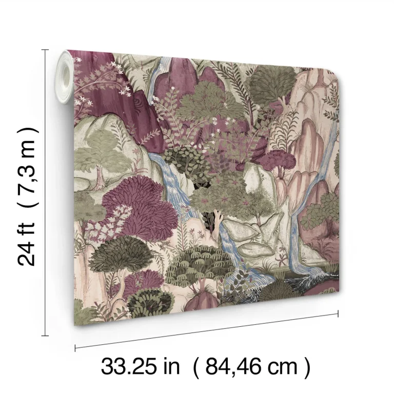 Ronald Redding Falling Waters Scenic Wallpaper - Plum — Ảnh 2
