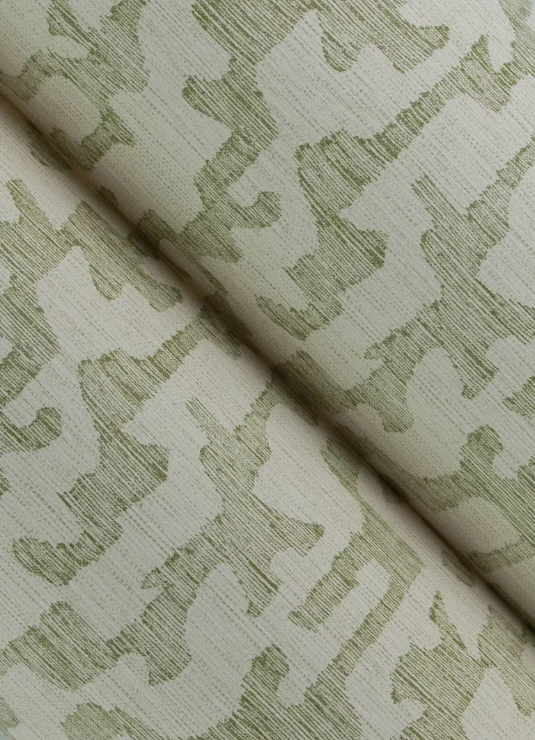 Cipher Geometric Faux Grasscloth Wallpaper - Moss — Ảnh 6