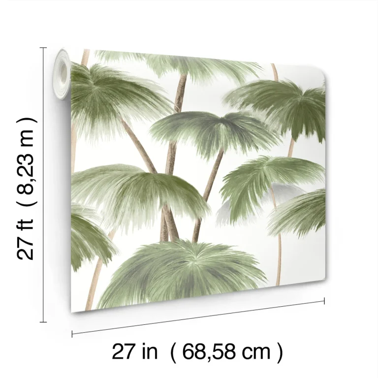 Plein Air Palms Wallpaper - Green — Ảnh 5