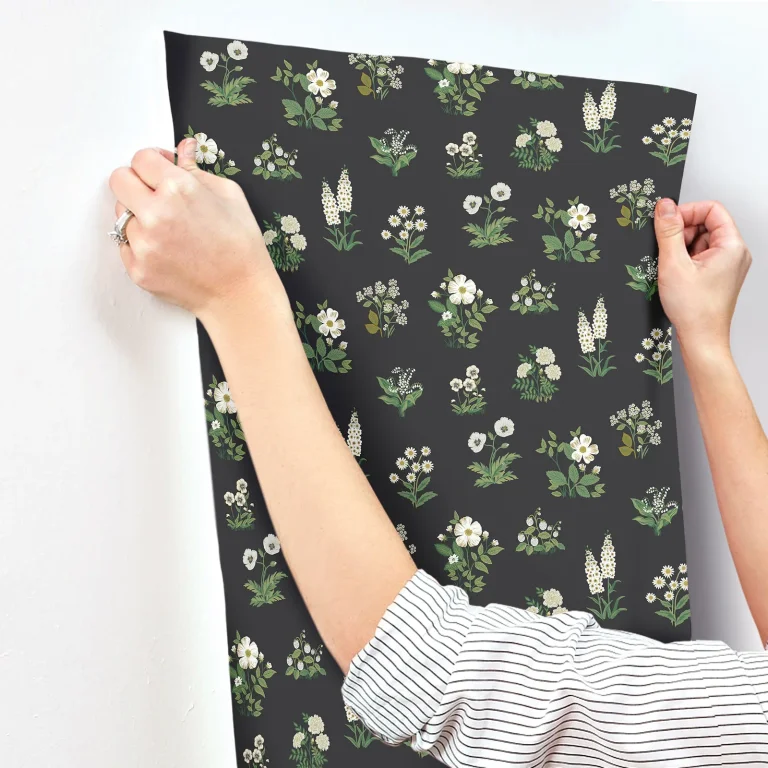 Rifle Paper Co. Botanical Wallpaper - Black — Ảnh 6
