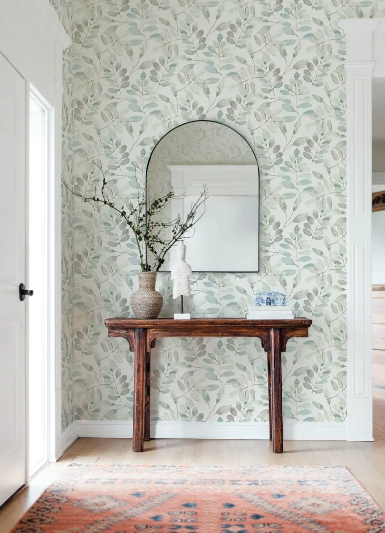 Chesapeake Pinnate Leaves Wallpaper - Mint — Ảnh 5