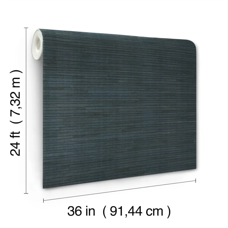 Ronald Redding Hyacinth Leaf Wallpaper - Navy — Ảnh 4