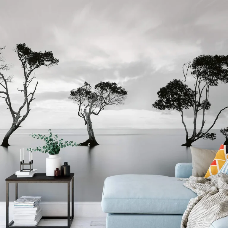 Trees In The Still Water - Wall Mural 5095 - 8 Panel - 384cm x 260cm — Ảnh 2