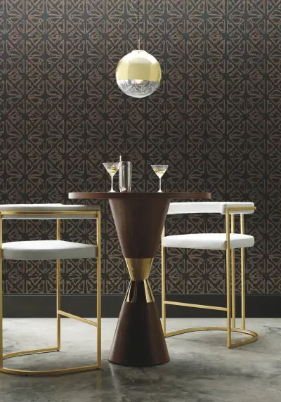 Ronald Redding Empire Diamond Wallpaper - Black/Gold