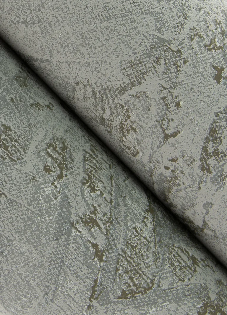 Amesemi Distressed Herringbone Wallpaper - Dark Grey — Ảnh 4