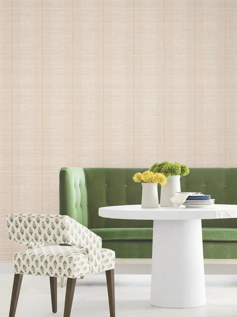 Colbert Stripe Textured Wallpaper - Blush — Ảnh 4