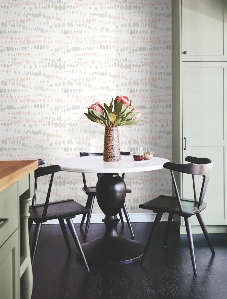 Dewdrops Wallpaper - Pink/Grey — Image 6