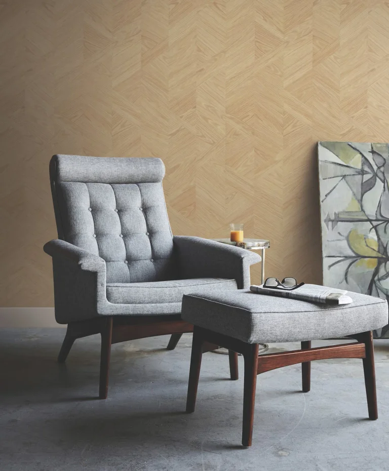 Ronald Redding Interlocking Wood Wallpaper - Oak — Ảnh 2