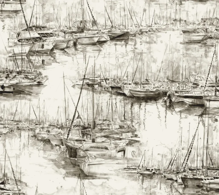 Ronald Redding Yacht Club Scenic Wallpaper - Taupe — Ảnh 4