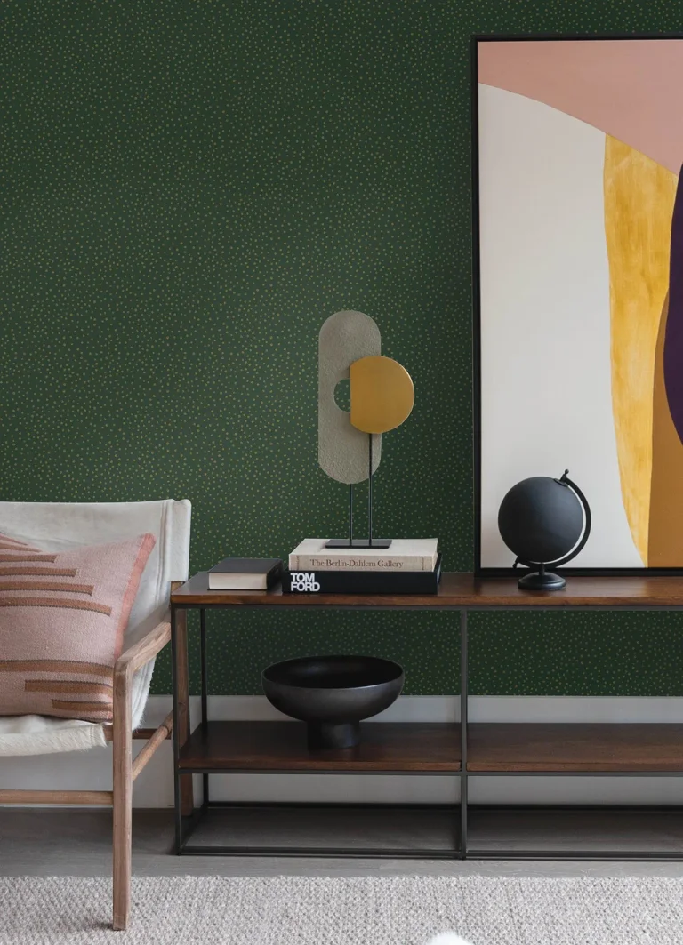 Cassie Petite Polka Wallpaper - Green — Ảnh 4