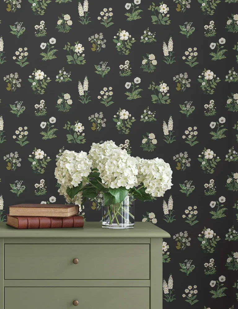 Rifle Paper Co. Botanical Wallpaper - Black