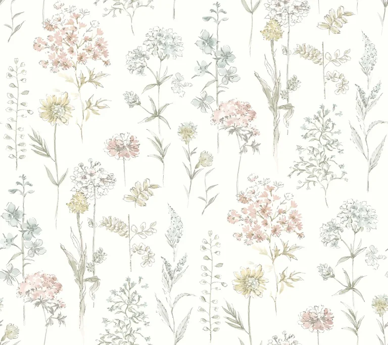 Chesapeake Bergamot Wildflower Wallpaper - Pastel — Image 5