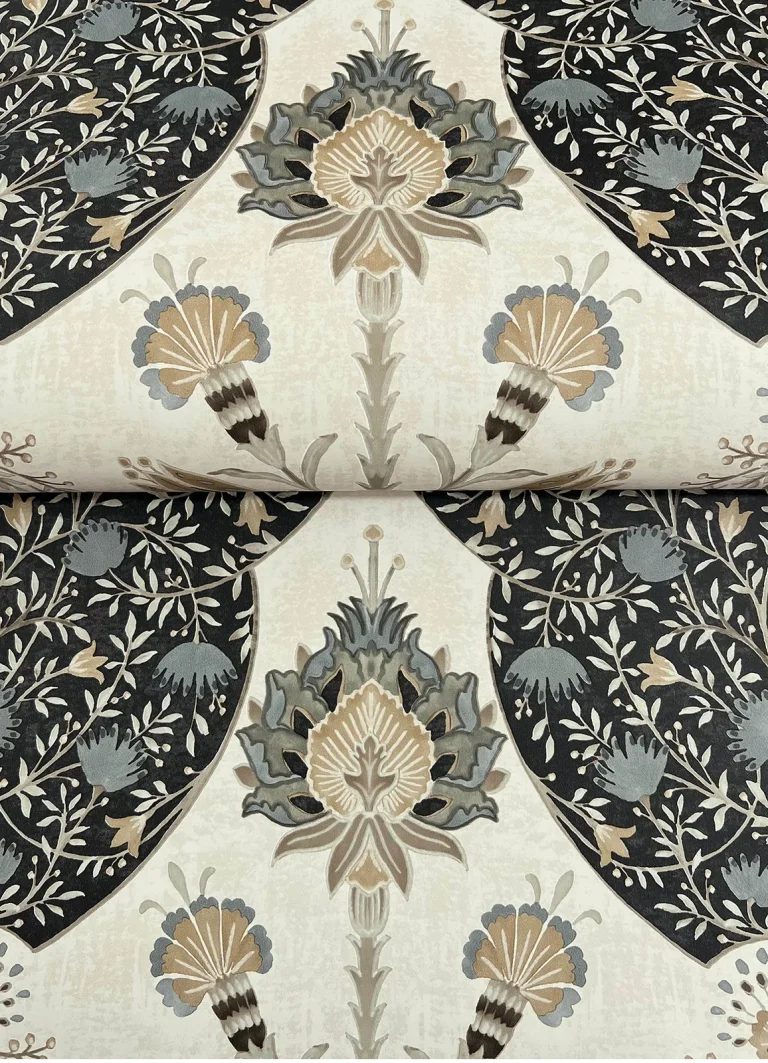 Auden Floral Grandeur Wallpaper - Black — Ảnh 2