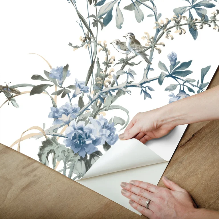 Wild Flowers Peel and Stick Wallpaper - Jade — Ảnh 6