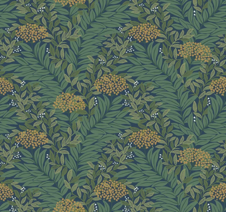 Rifle Paper Co. Highgrove Wallpaper - Navy — Ảnh 5