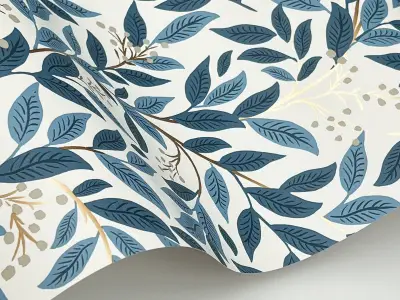 Rifle Paper Co. Willowberry Wallpaper - Blue & White