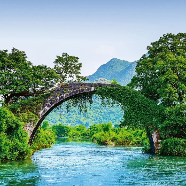 Bridge Crosses A River In China - Wall Mural 5031 - 8 Panel - 384cm x 260cm — Ảnh 3