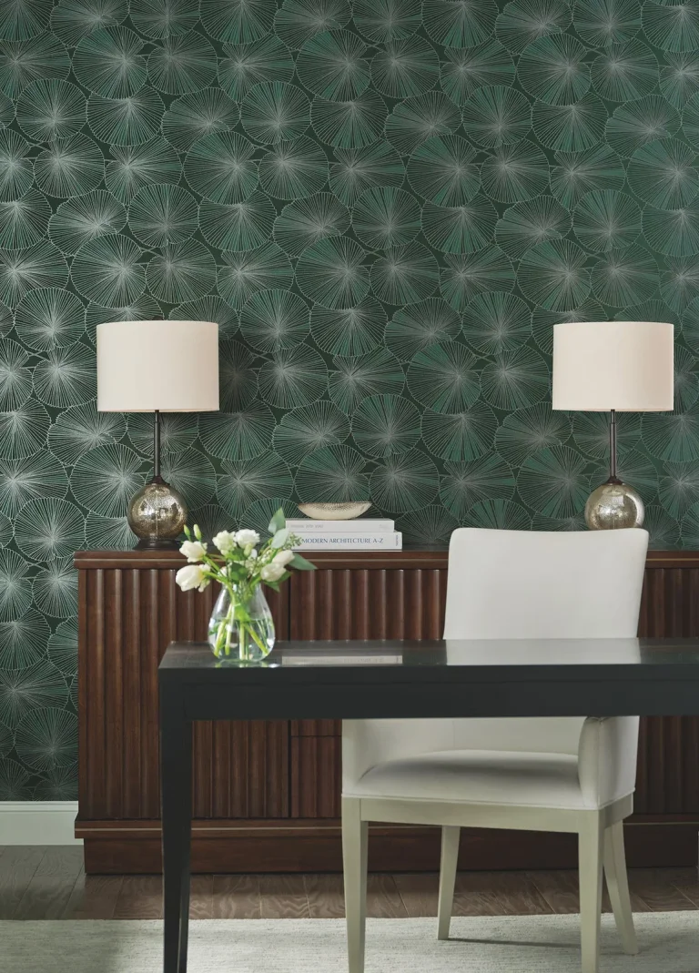 Candice Olson Layered Lily Pads Wallpaper - Deep Green — Image 5