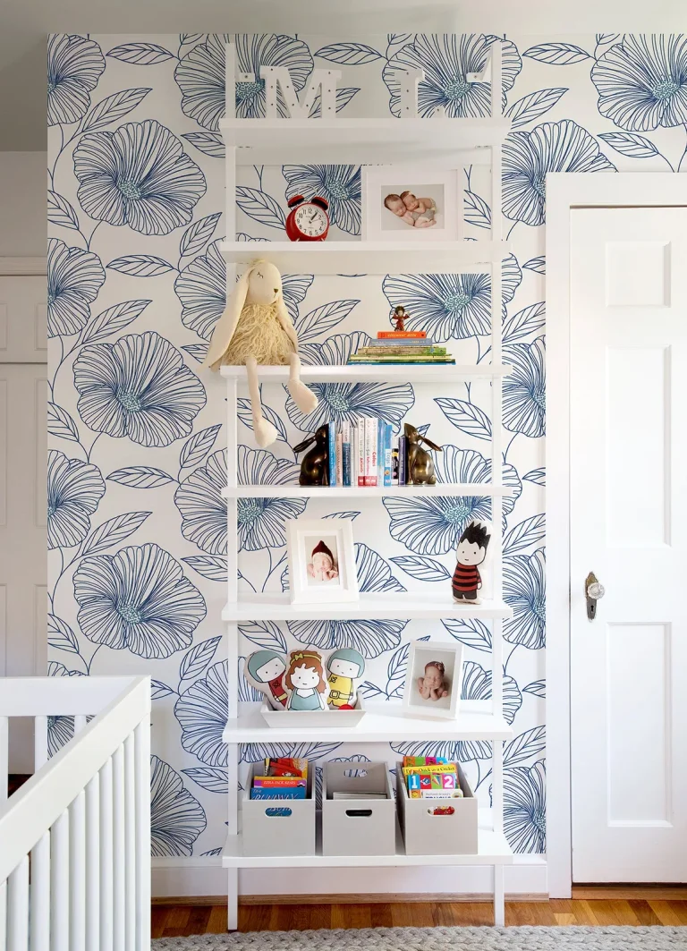Mythic Floral Wallpaper - Blue — Ảnh 2
