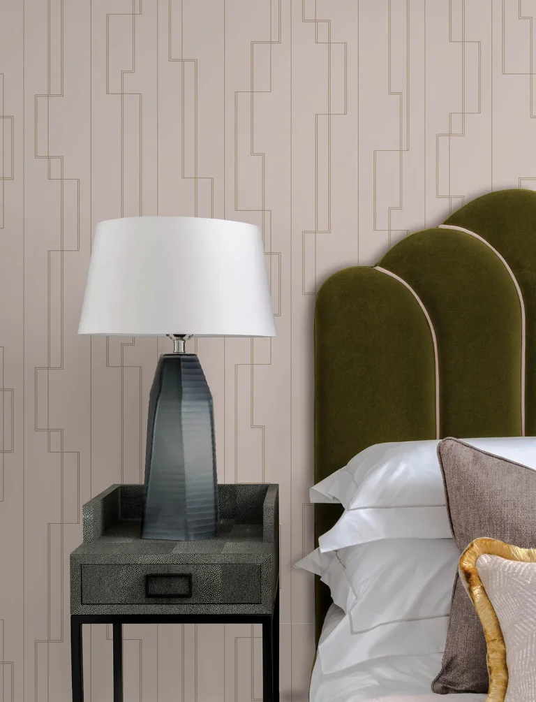 Anson Deco Detailing Wallpaper - Blush — Ảnh 3