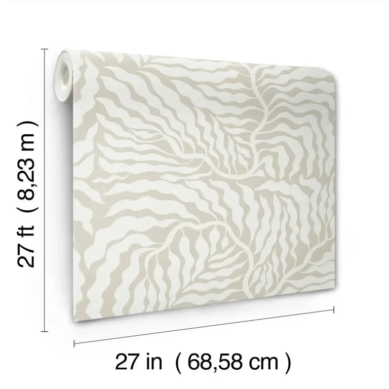 Fern Fronds Wallpaper - Taupe/White — Ảnh 8