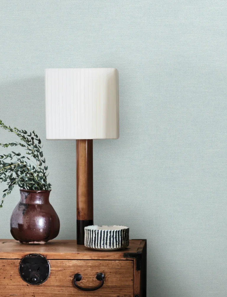 Chesapeake Chambray Fabric Weave Wallpaper - Light Blue — Ảnh 6