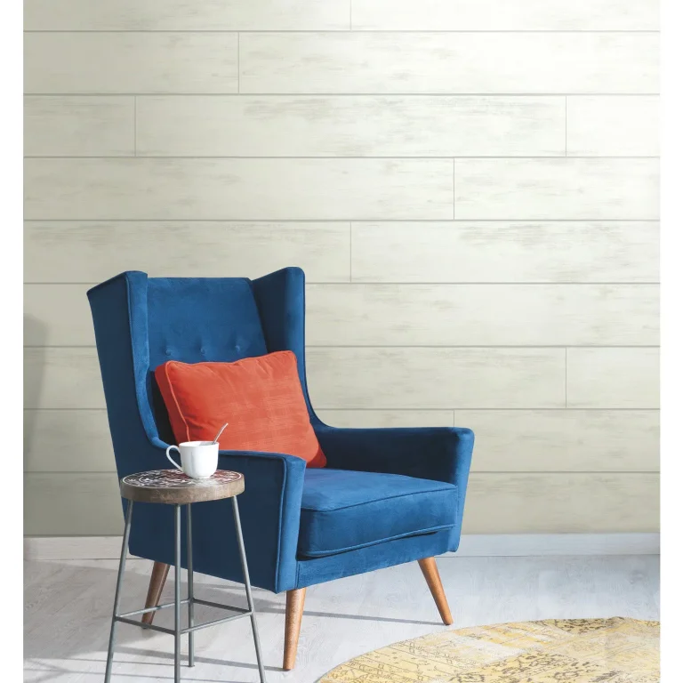 Magnolia Home Shiplap Wallpaper - Cool White — Ảnh 4