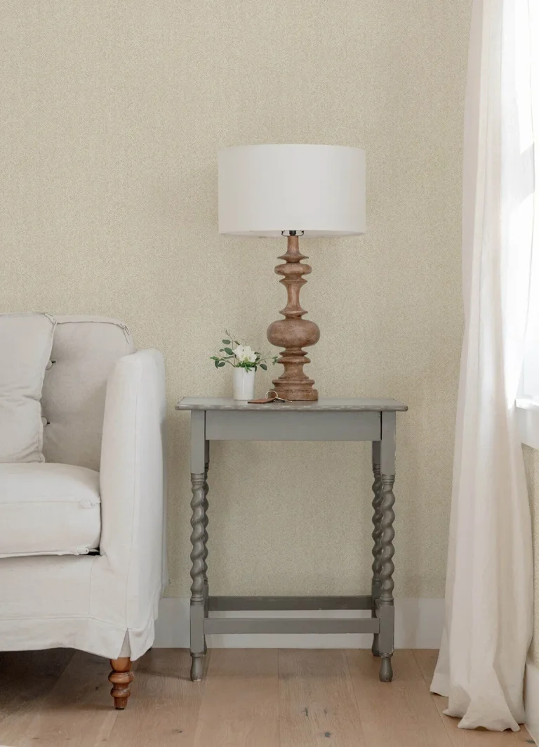 Ashbee Faux Fabric Wallpaper - Taupe — Image 3