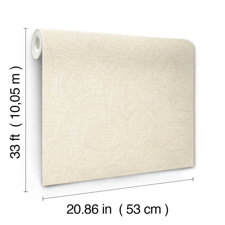 Chesapeake Harrison Swirling Geometric Wallpaper - Champagne — Ảnh 4