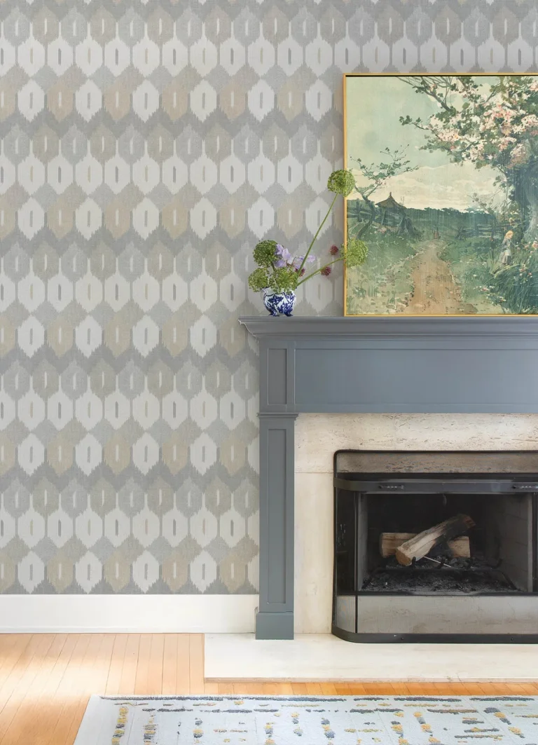 Abilene Ikat Wallpaper - Neutral — Ảnh 7