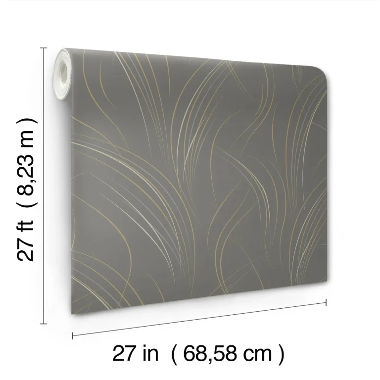 Candice Olson Graceful Wisp Wallpaper - Charcoal — Ảnh 6