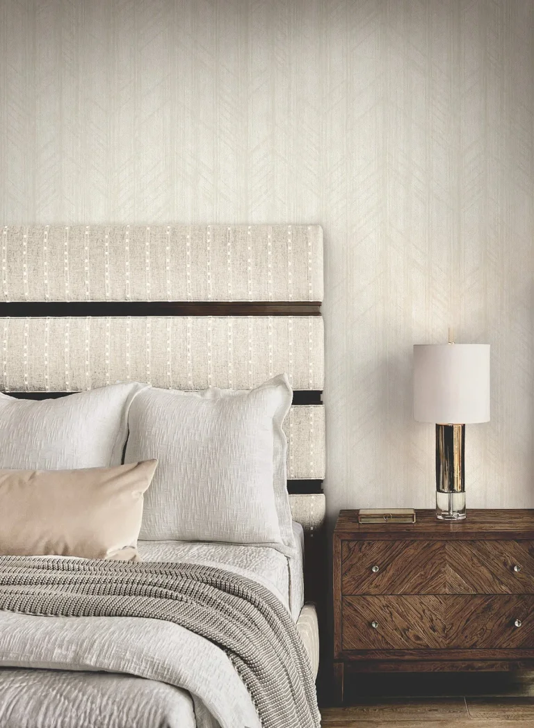 Ronald Redding Winthrop Geometric Wallpaper - Beige — Ảnh 2
