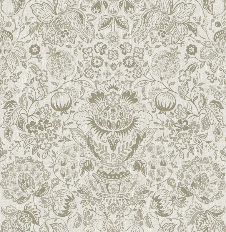 Blanche Floral Damask Wallpaper - Neutral — Ảnh 3