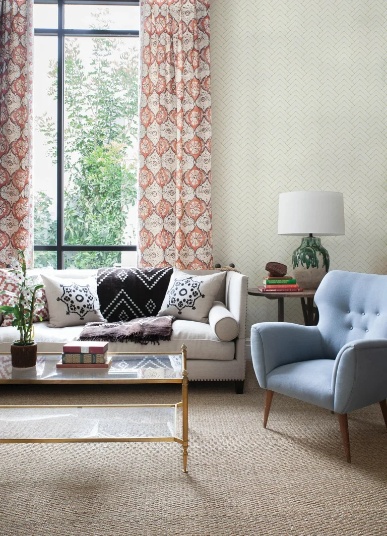 Chesapeake Oswin Tiered Herringbone Wallpaper - Yellow — Image 4