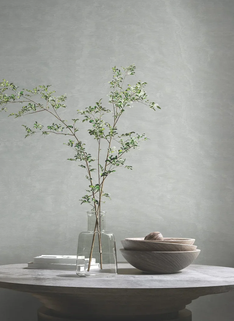 Shimmering Moire Textured Wallpaper - Silver — Image 5