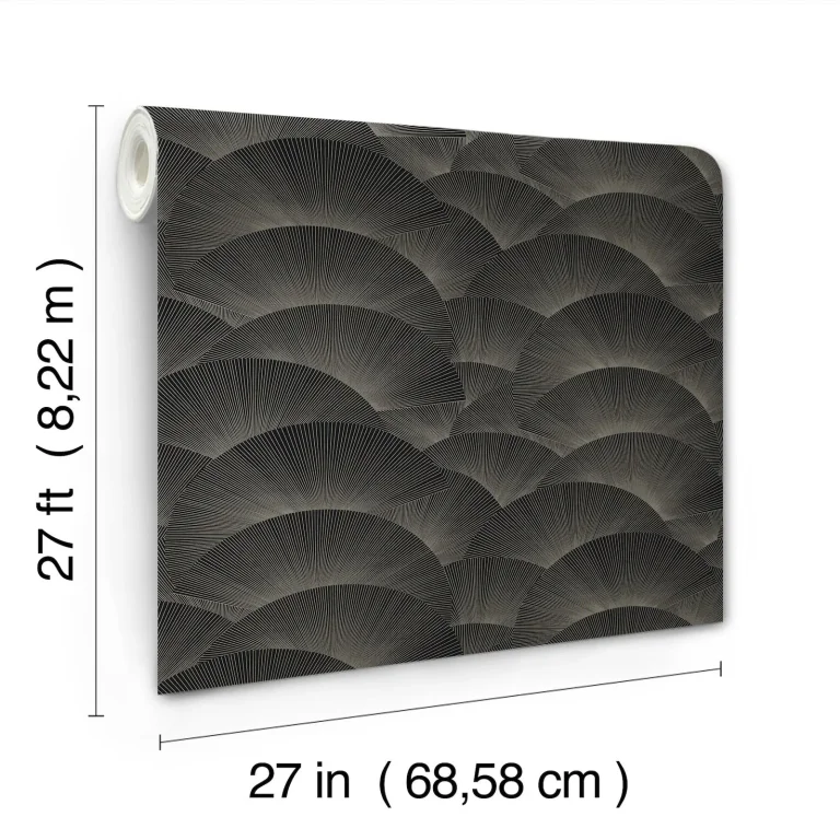 Ronald Redding Morning Shell Wallpaper - Black & Grey — Ảnh 6