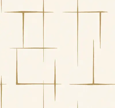 Ronald Redding Malia Wallpaper - Gold & White