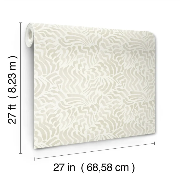 Zora Wave Wallpaper - Light Grey — Image 4