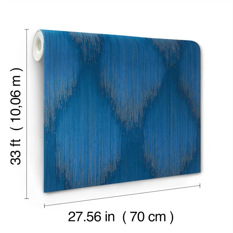 Starfall Metallic Ikat Wallpaper - Sapphire — Ảnh 5