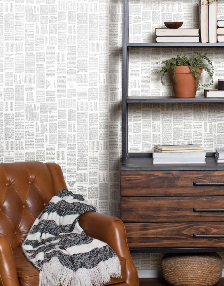 Magnolia Home Crafted Editorial Wallpaper - Charcoal — Ảnh 5