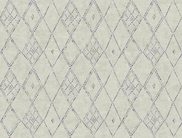 Souk Diamonds Wallpaper - Taupe/Denim — Ảnh 3