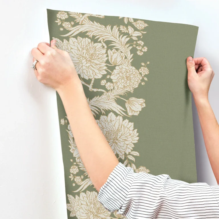 Chris Loves Julia Gisela Floral Columns Wallpaper - Green — Ảnh 3