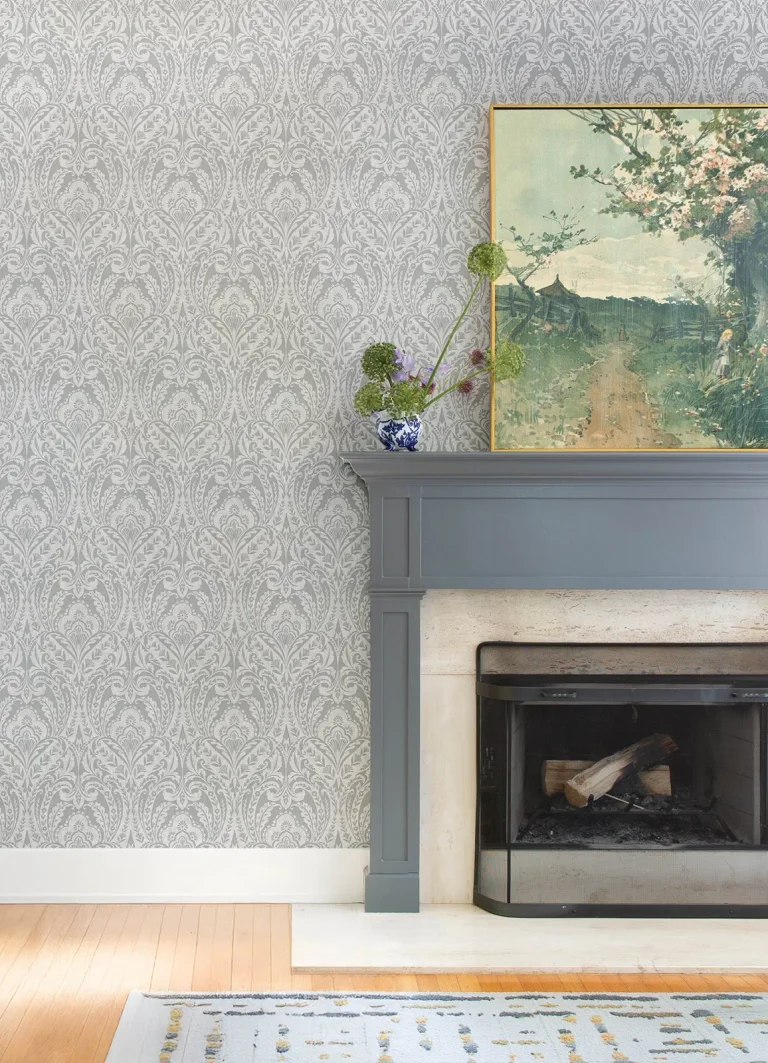 Berkshire Damask Wallpaper - Grey — Ảnh 2