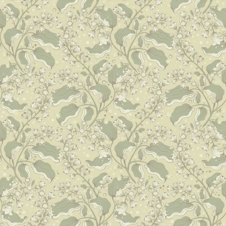 Syren Dainty Floral Wallpaper - Light Green — Ảnh 5