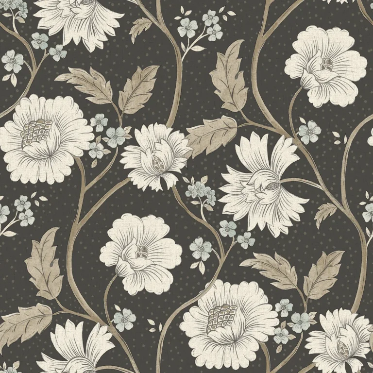 Chesapeake Hazel Floral Trail Wallpaper - Black — Ảnh 4