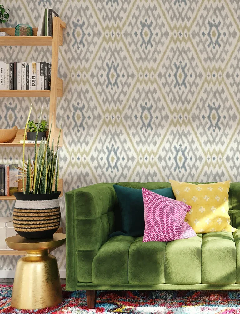 Solola Ikat Wallpaper - Chartreuse — Ảnh 6